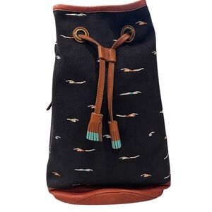 FOSSIL Hudson Canvas & Leather Embroidered Swimmers Sling Bag